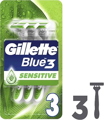 Gillette Blue3 Sensitive Kullan At Tıraş Bıçağı 3'lü 1 Paket