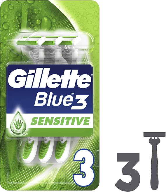 Gillette Blue3 Sensitive Kullan At Tıraş Bıçağı 3'lü 1 Paket