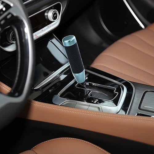 Miniatura 3 de Pomo de palanca de cambios de automóvil de 5 pulgadas, mango de palanca de cambios con peso para la mayoría de vehículos automáticos manuales (gris)