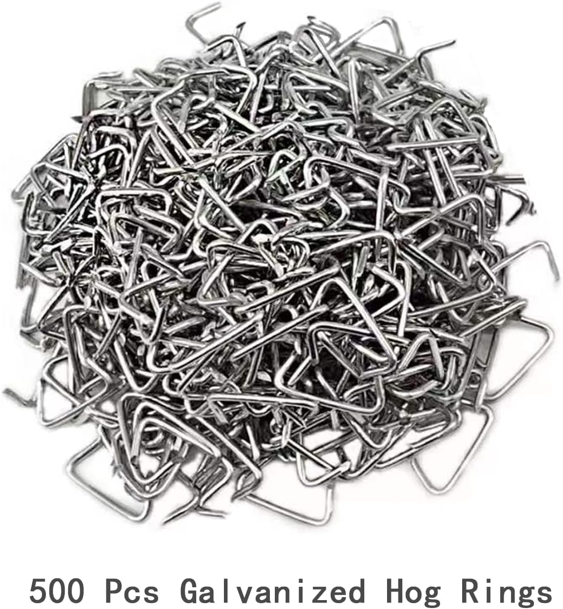 Hog Ring Pliers Set Angled,500 PCS Hog Rings, Professional Upholstery Installation Kit for Animal Cages Ropes, Bags - Image 4
