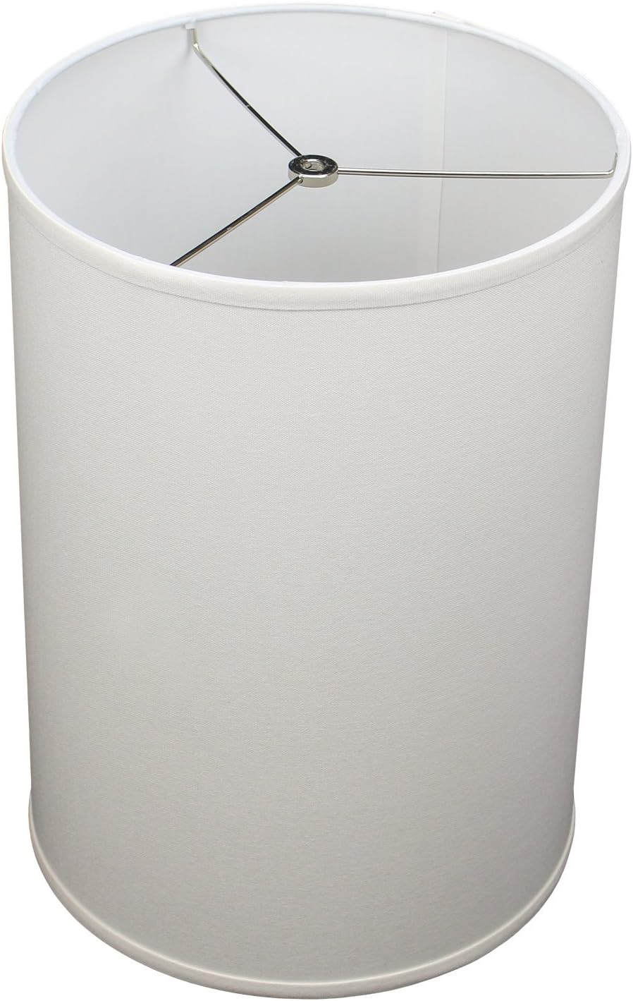 FenchelShades.com 12" Diameter x 17" Height Drum Lampshade Retro Rustic Vintage Hardback USA Made (Paper Natural Speckled)