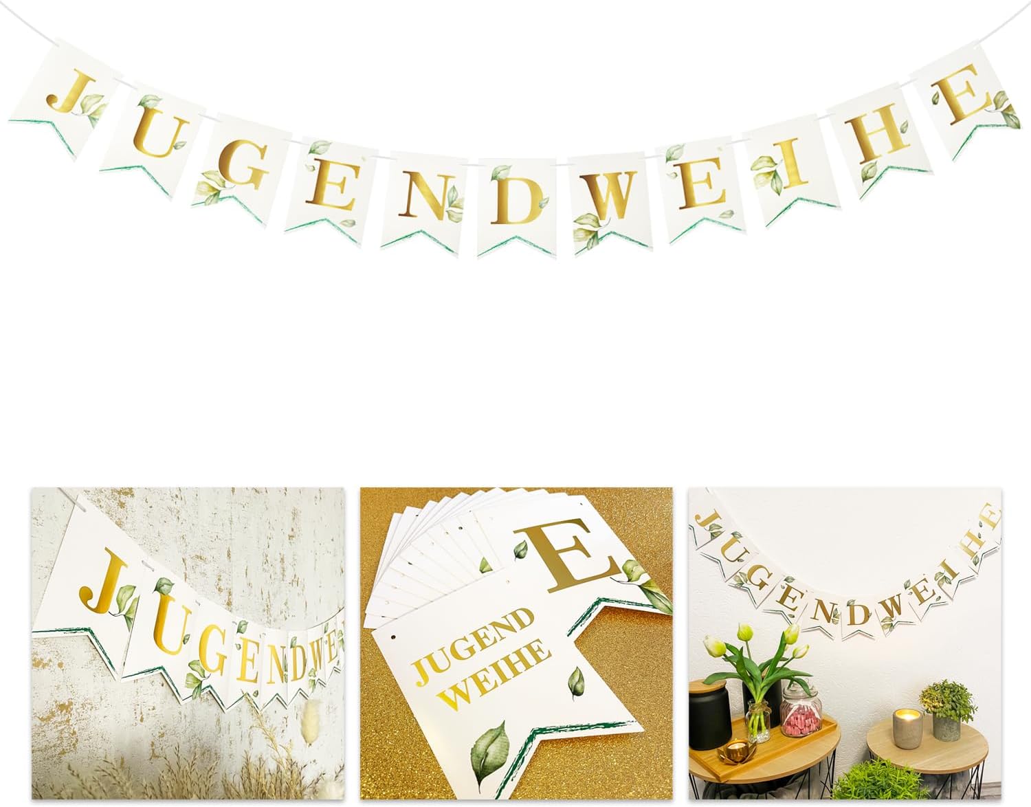 POFIBO Halloween Deko Set - Mit 60g Spinnennetz, Girlanden & Banner