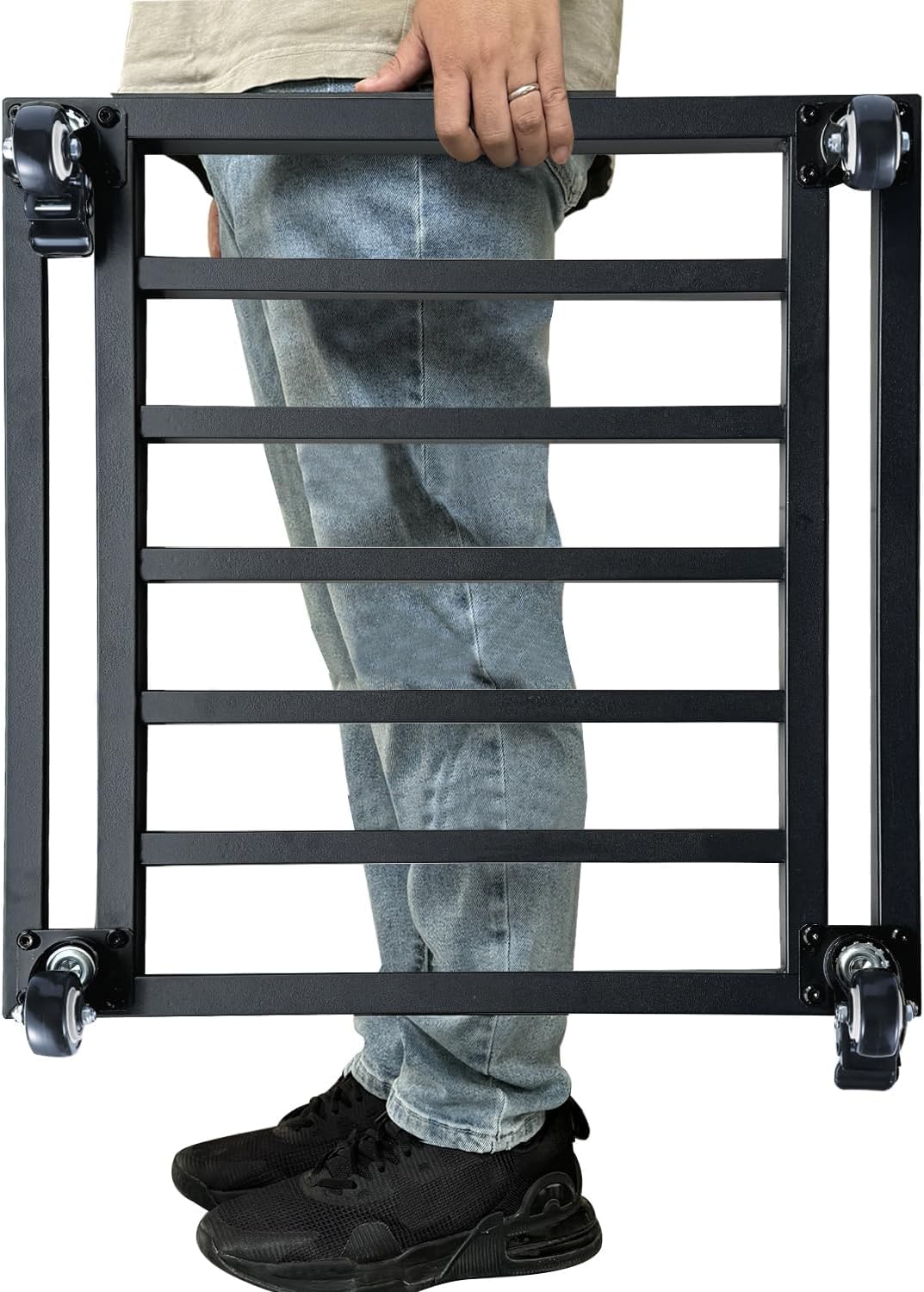 58419 22" Plant Caddy with Wheels Heavy Duty,600Lbs Large Metal Plant Dolly,Rolling Square Plant Stand with Industrial Casters,Rust-Proof Plant Rollers for Large Planters,Pots,1 Pack-image-13
