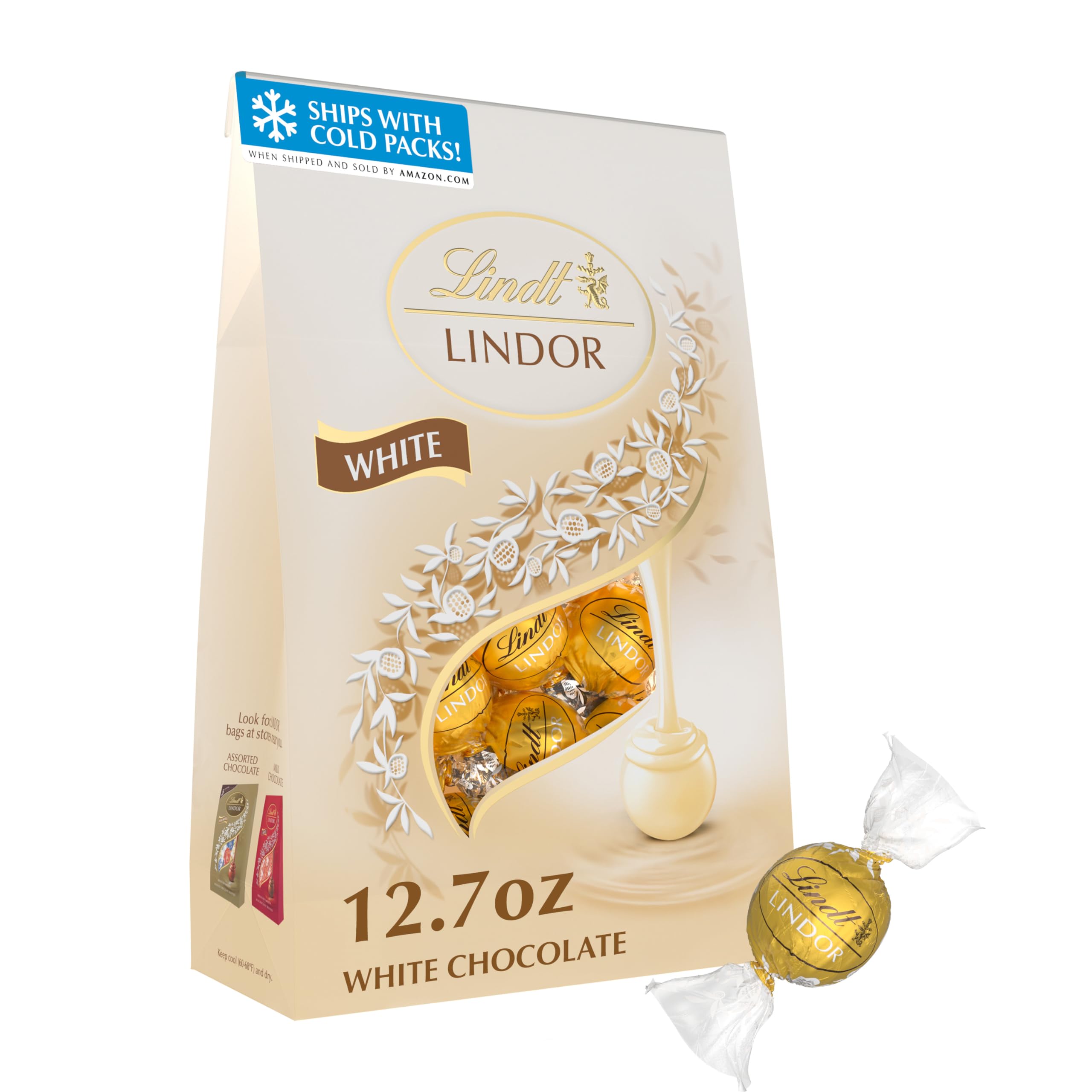 Amazon.com: Lindt LINDOR White Chocolate Candy Truffles, 12.7 oz