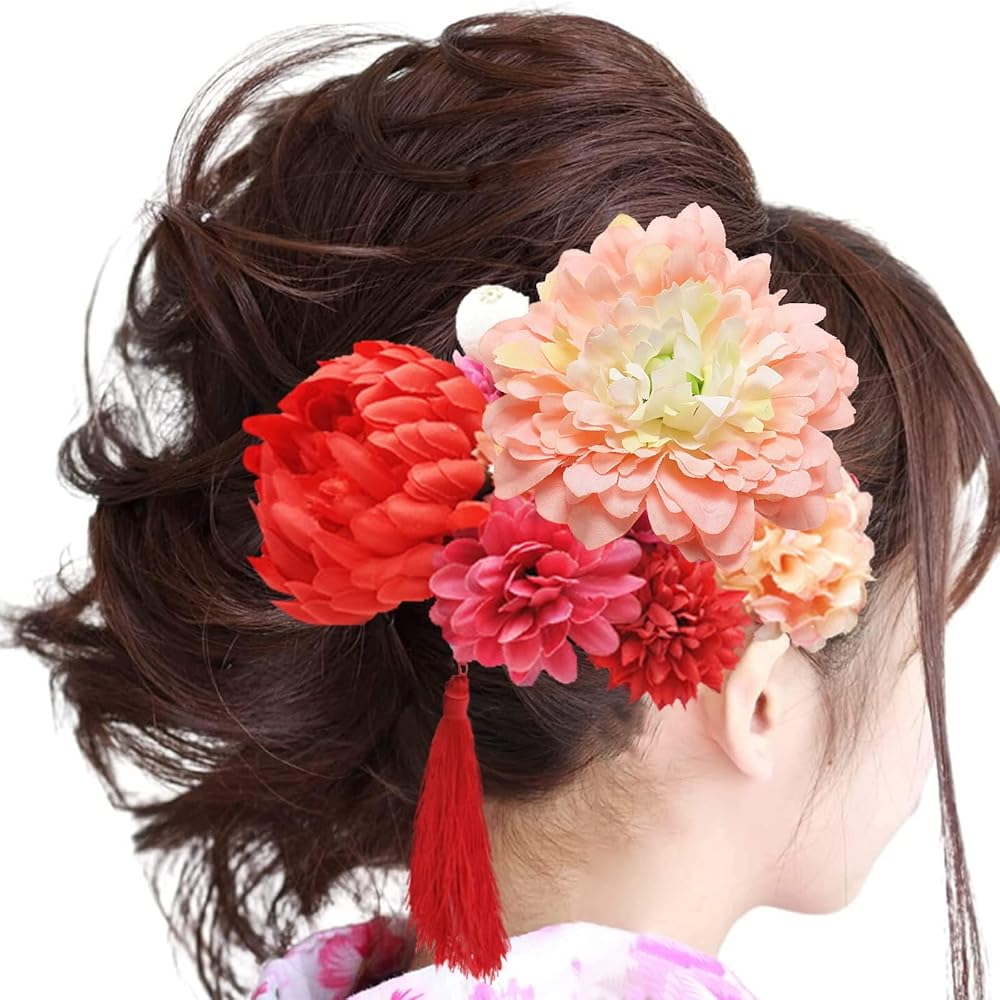 Amazon | [Fugeruisi] 髪飾りセット 花 ヘッドドレス 七五三
