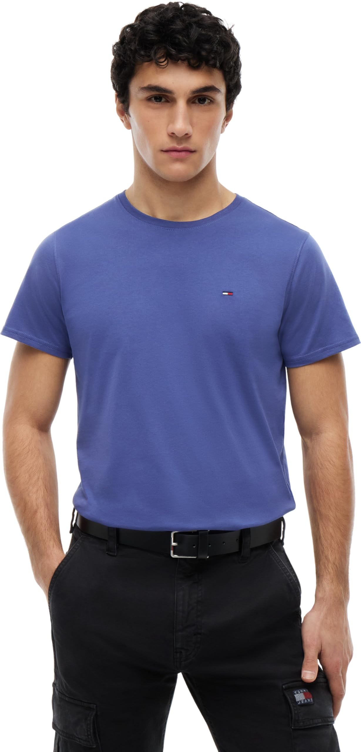 Tommy Jeans Men's TJM Xslim Jersey Tee Dm0Dm04411 S/S T-Shirt, Blue (Blue Storm), XS