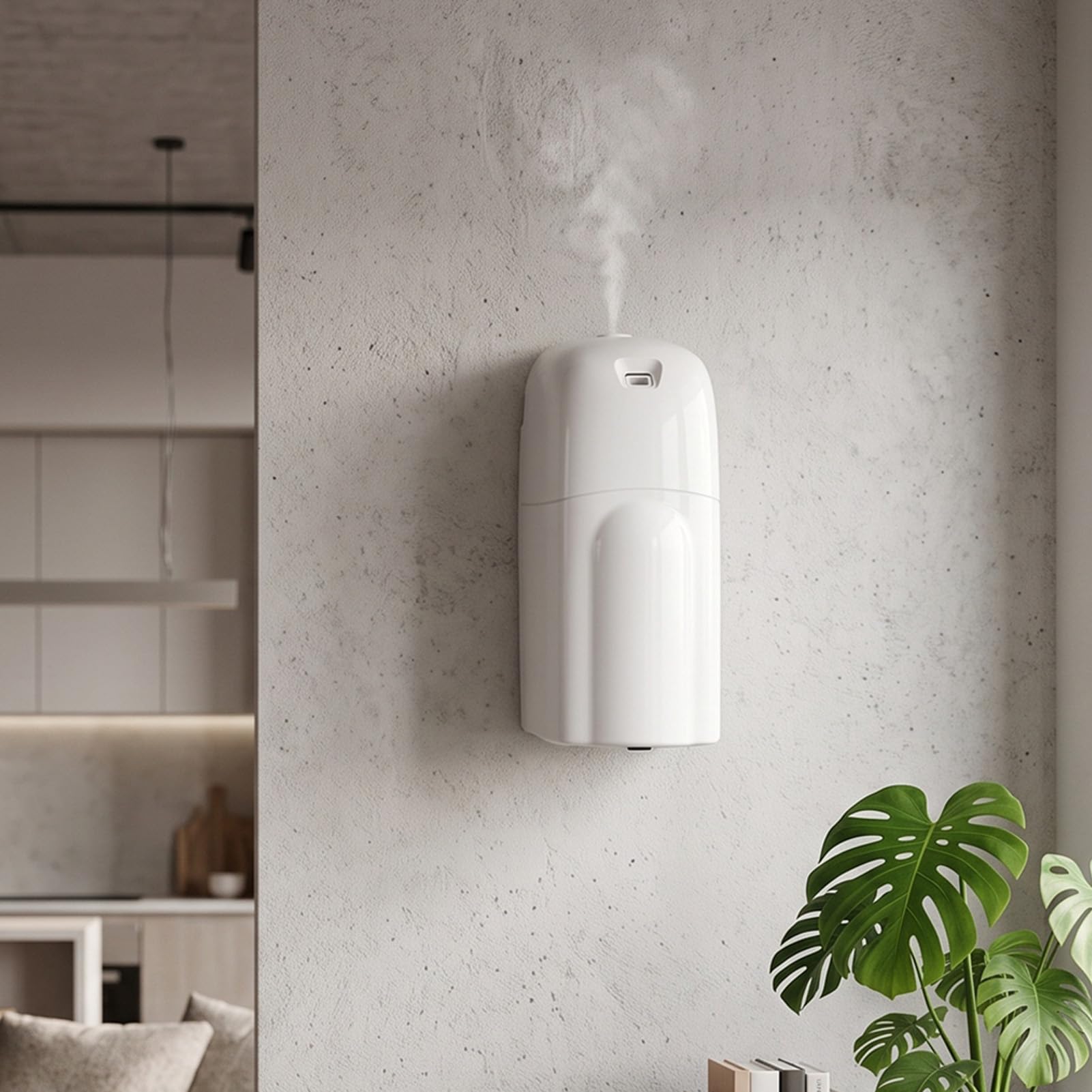 Brrnoo Diffusore per Aromaterapia a Parete, Copertura 500 Metri Cubi, per | Diffusore per Aria Fredda, Involucro in Plastica, Alimentazione USB, Controllo Bluetooth, capacità 200 Ml, Ideale per Casa