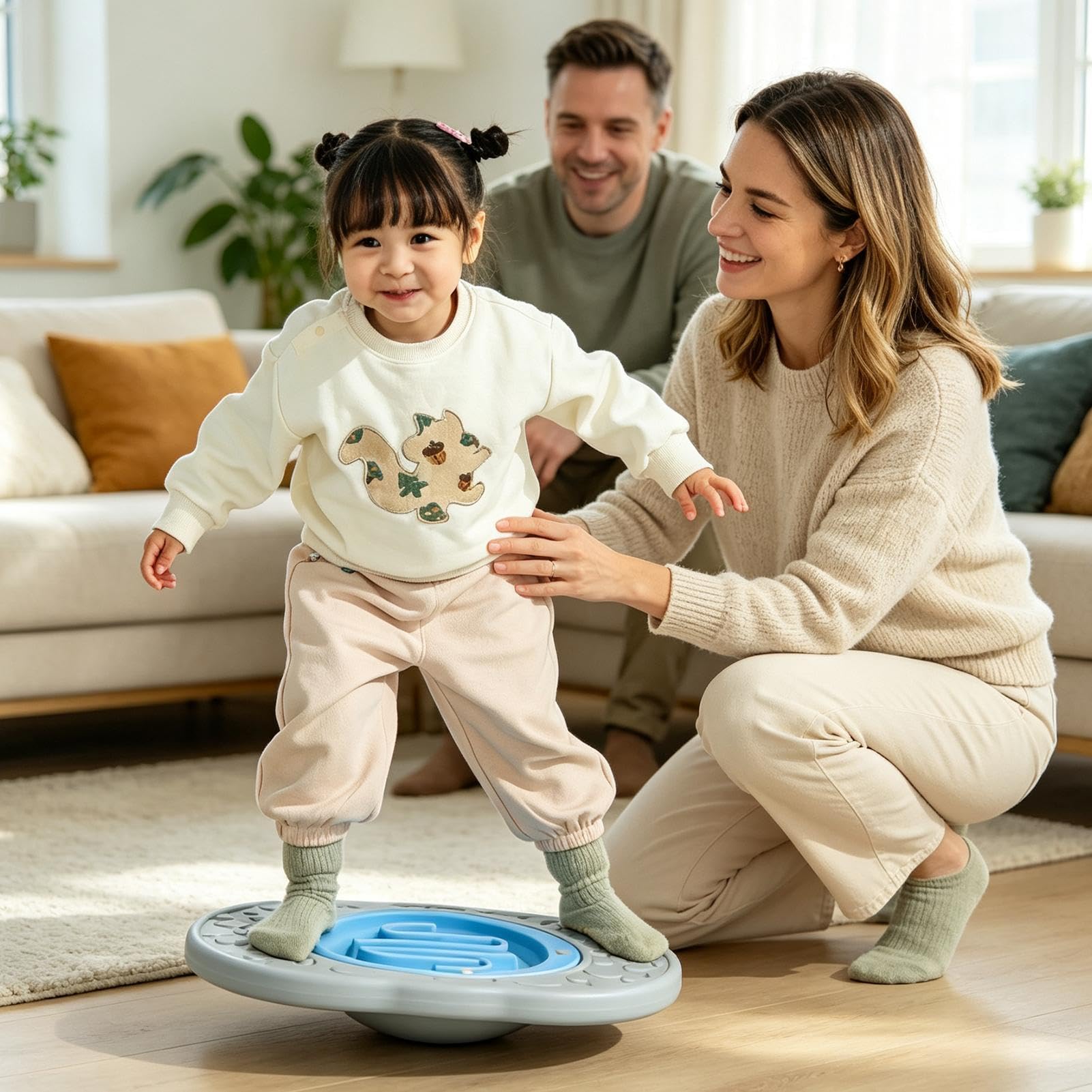 Wobble Board con Labirinto Antiscivolo Della Coordinazione | Tavola Di Equilibrio Per L'Integrazione Sensoriale Bambine 3-8 Anni, Prescolari E Alunni