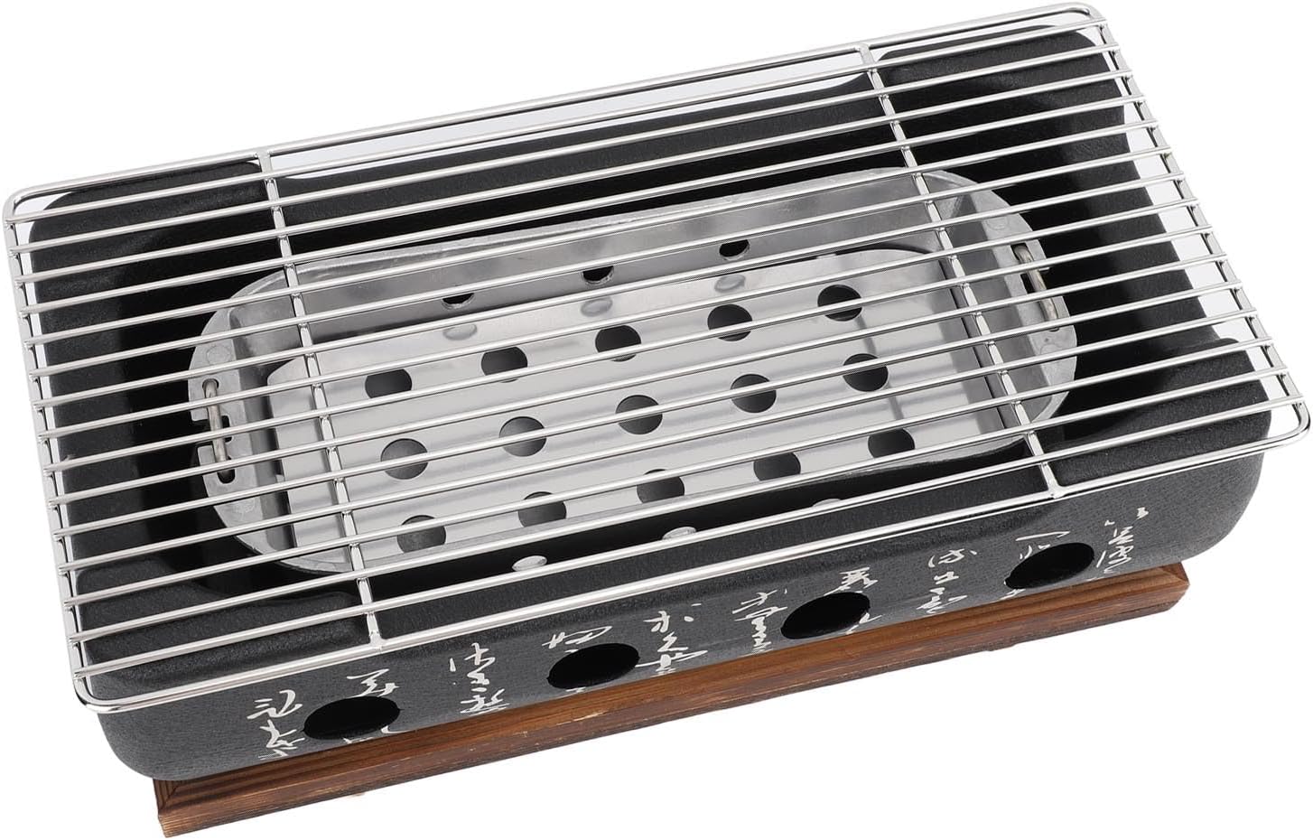 Fdit Japanese BBQ Grill Stove, Portable Charcoal Barbecue Stove for Camping with Even Heating, Multifunctional Use for Delicious Meats and Rice Cakes (XL)