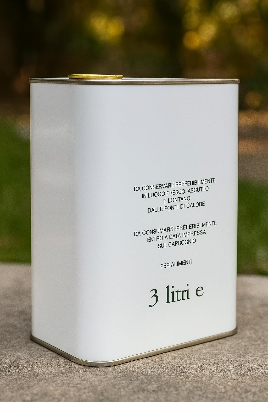12 Latte Lattina Vuota Per Olio 3 Litri Bianca – Contenitore in Banda Stagnata Anonimo con Tappo di Sicurezza | Tanica Alimentare per Olio, Liquidi e Conservazione – LT 3