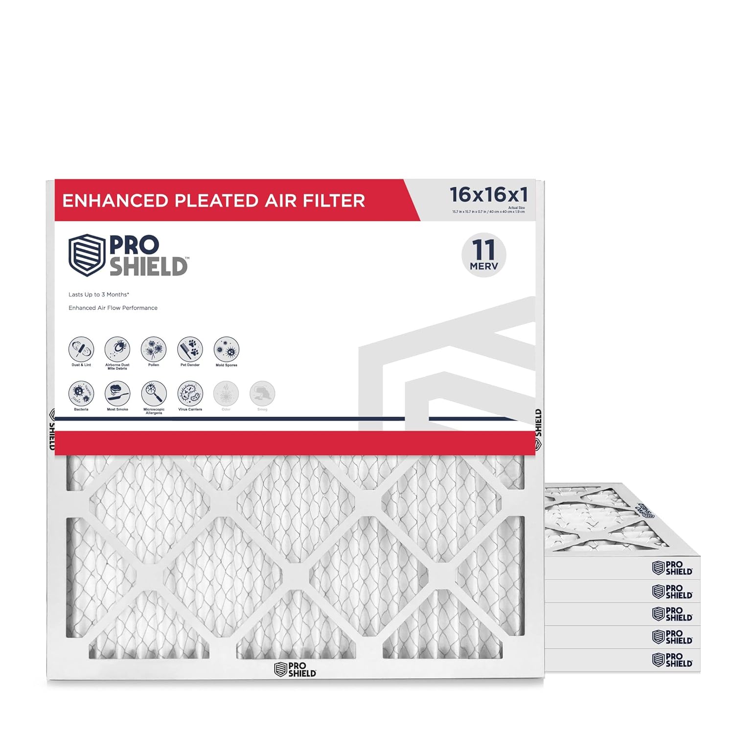 16x16x1 MERV 11 Pleated Filter 6 Pack