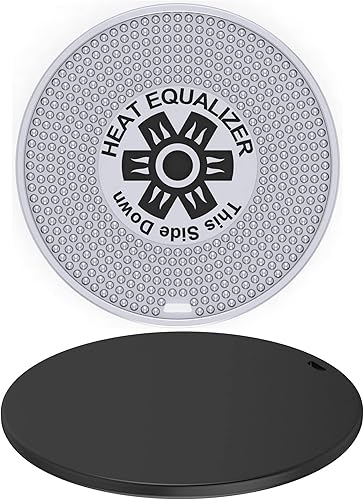 The Heat Equalizer - Difusor de calor para estufa de gas y estufa eléctrica, aluminio y aleación de cobre, cubierta de placa caliente y quemador de