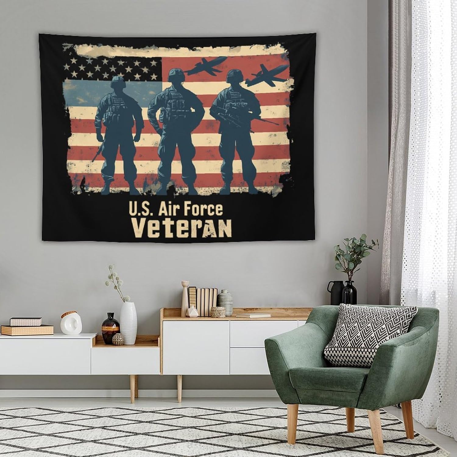 U.S Air-Force Army Tapestry Wall Art Posters Decor Wall Hanging Tapestries for Bedroom Living Room Dorm