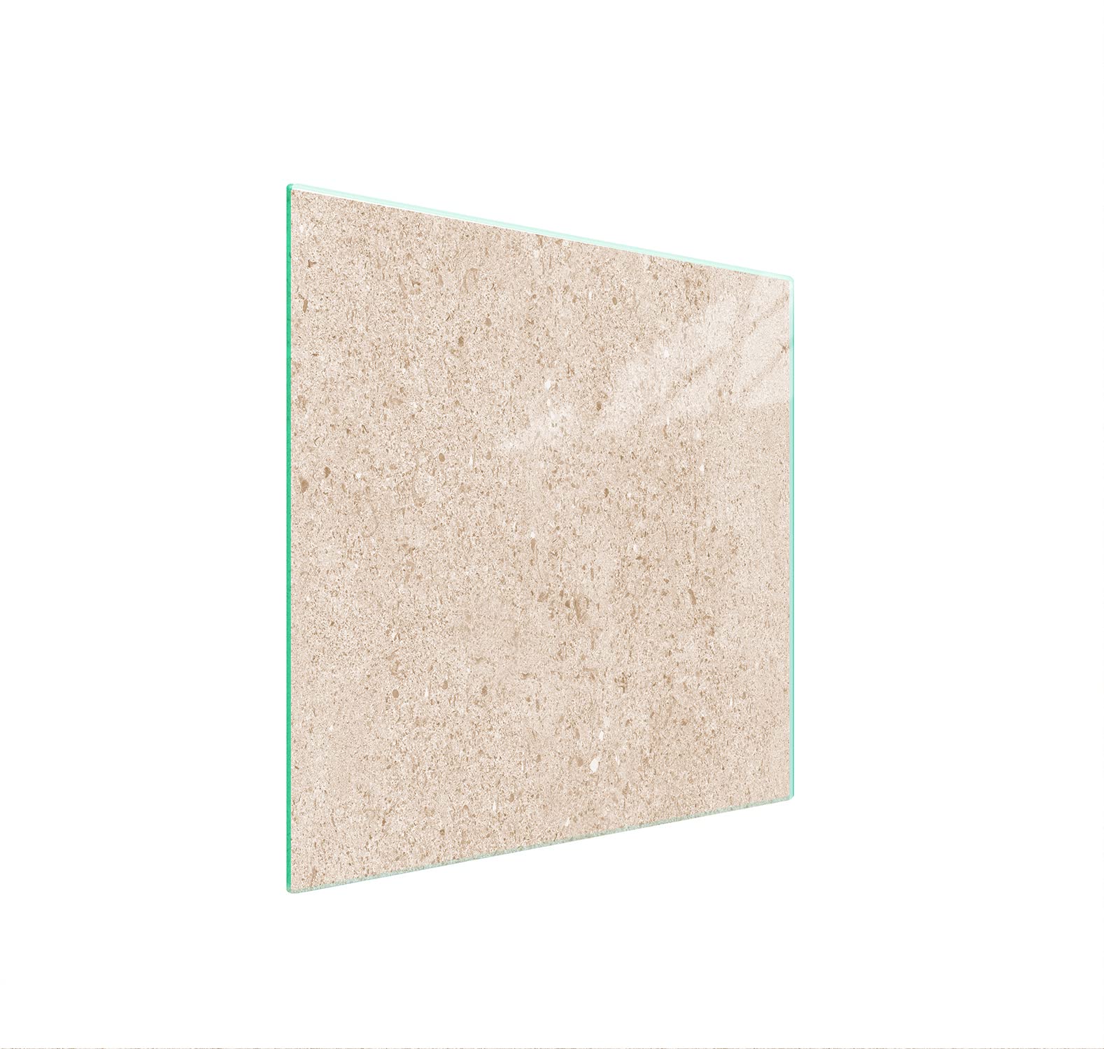 Plaque de recouvrement, 50 x 52 cm, en verre, pour cuisinières électrique, à induction, convient comme décoration, protection anti-éclaboussures ou planche à découper, Ardoise Beige
