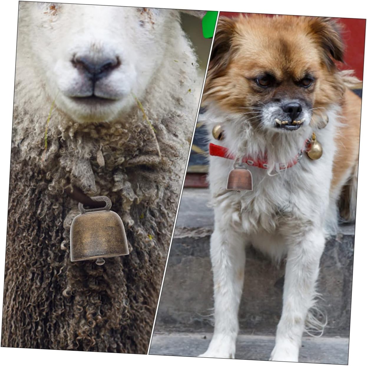 2sets Pet Lost Bells Crisp Sound Copper Cow Bells for Livestock Supplies Lightweight Design for Cattle Sheep and Pets Elegant and Convenient 6pcs*2