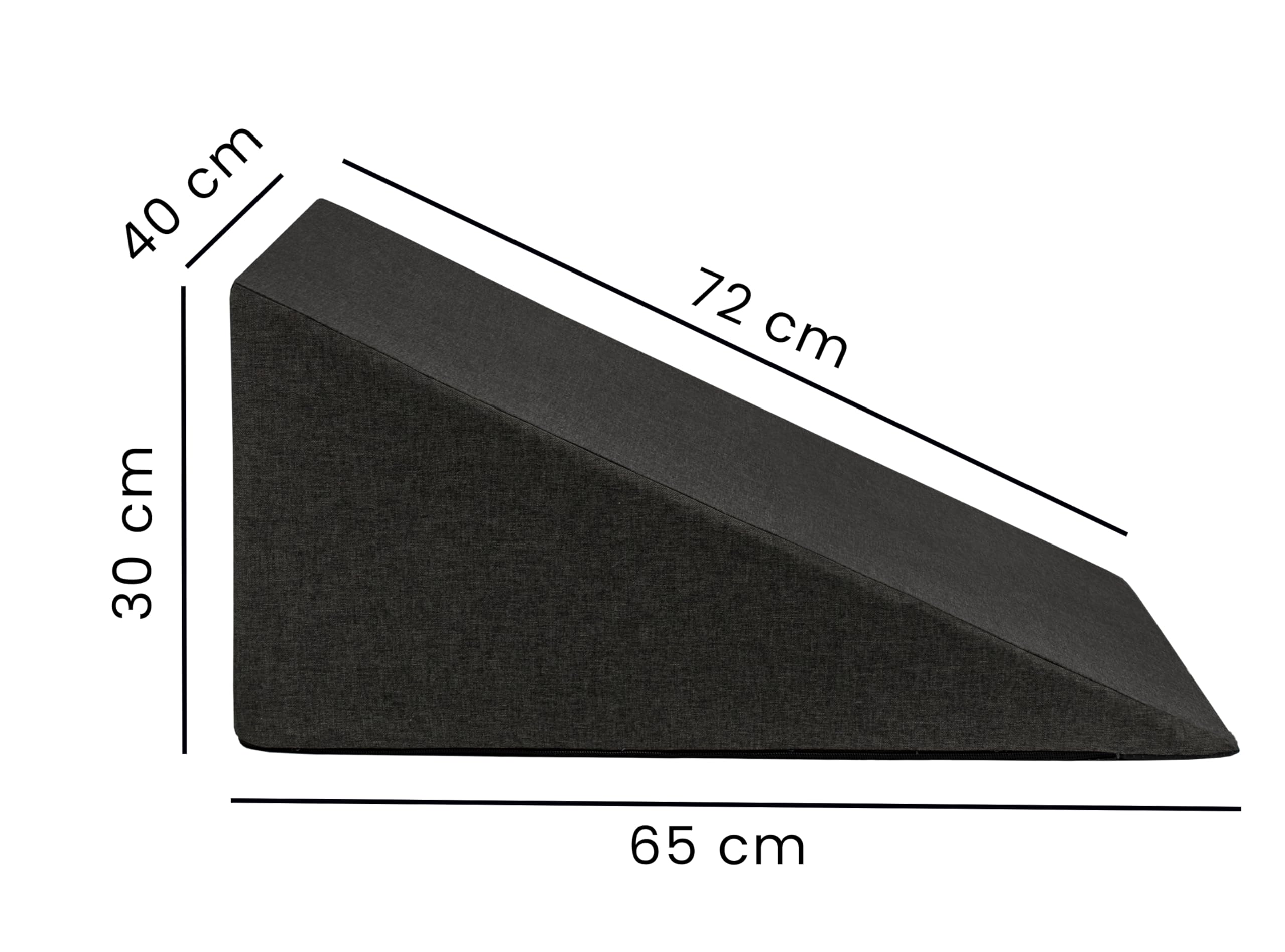 Hunderampe 65x30x40 cm – wasserdichte Hunde Rampe - Anti-Rutsch - stabile Hundetreppe für kleine und mittlere Hunde - waschbarer Bezug - rutschfest - Grau