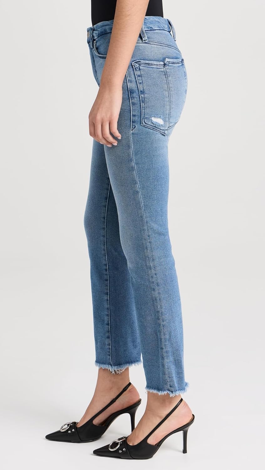 Good American Women's Good Straight Split Pockets Jeans