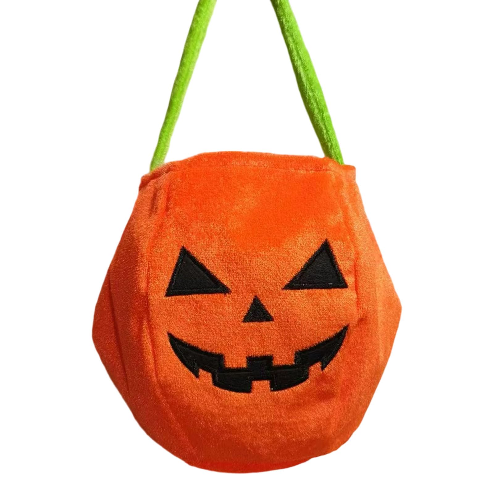 Tsophreniq Holiday Season Velvets Candy Bag Oversized Pumpkin Design Seasonal Party Essential Party Accessory for Candy Collection Gatherings Velvets Halloween Bag