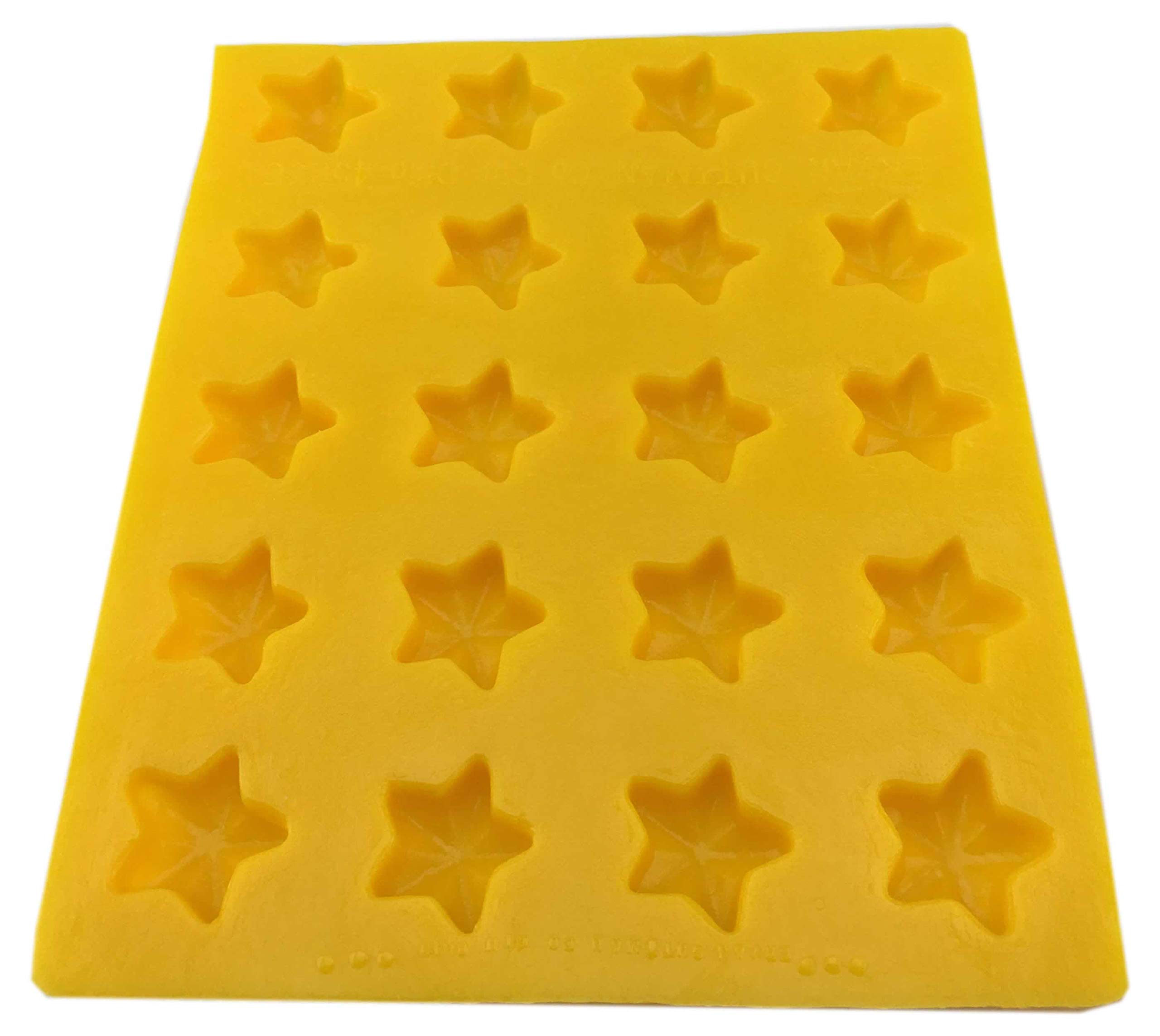 Moldes flexibles, diseño de estrella (20 cavidades) – Moldes de menta de queso crema – Candy Melts – fondant – Caramelos – Moldes de caramelo suaves