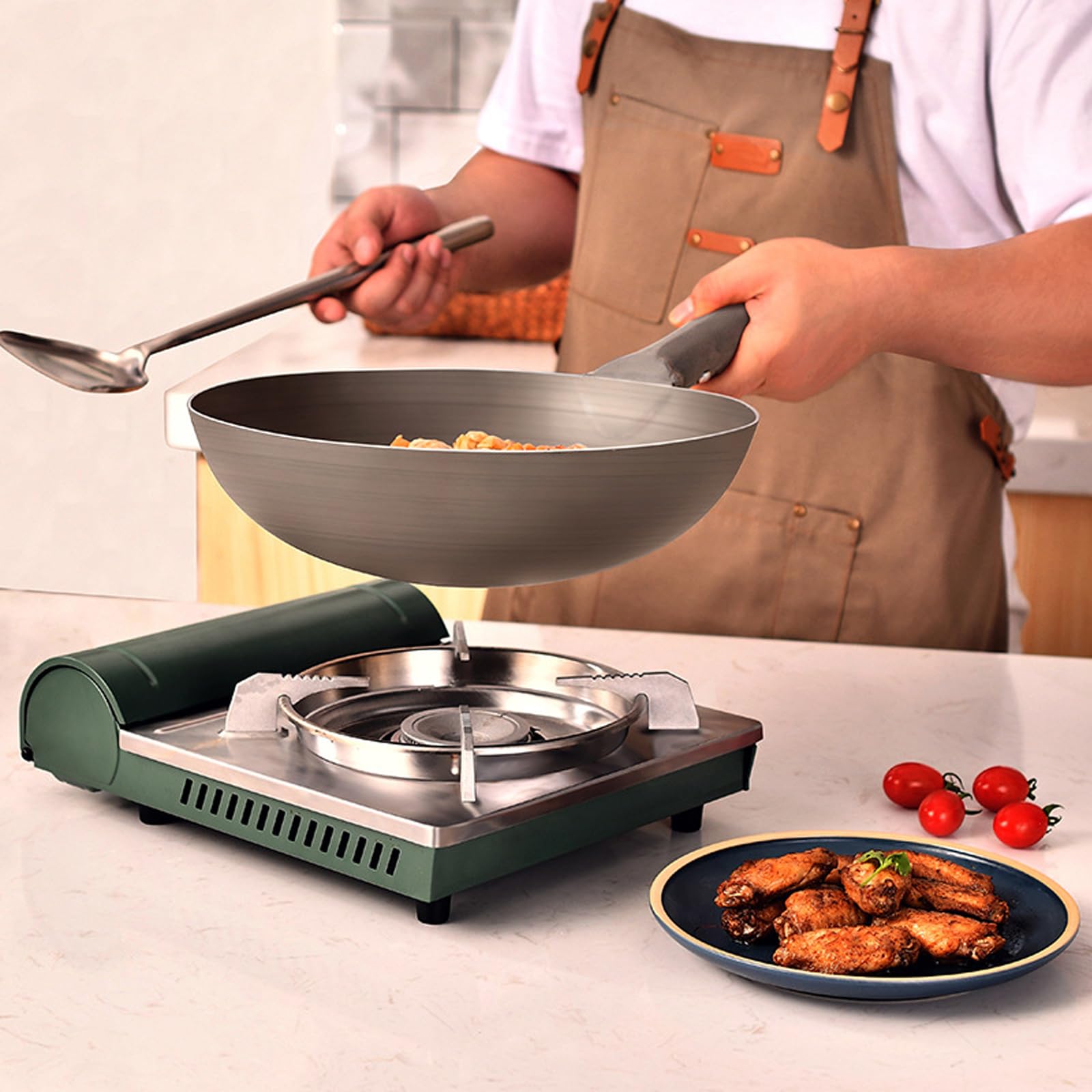 Amazon | チタン中華鍋、純チタン中華鍋、コーティングなし