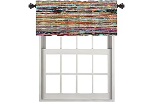 BaoNews Blackout Kitchen Striped Valances for Windows