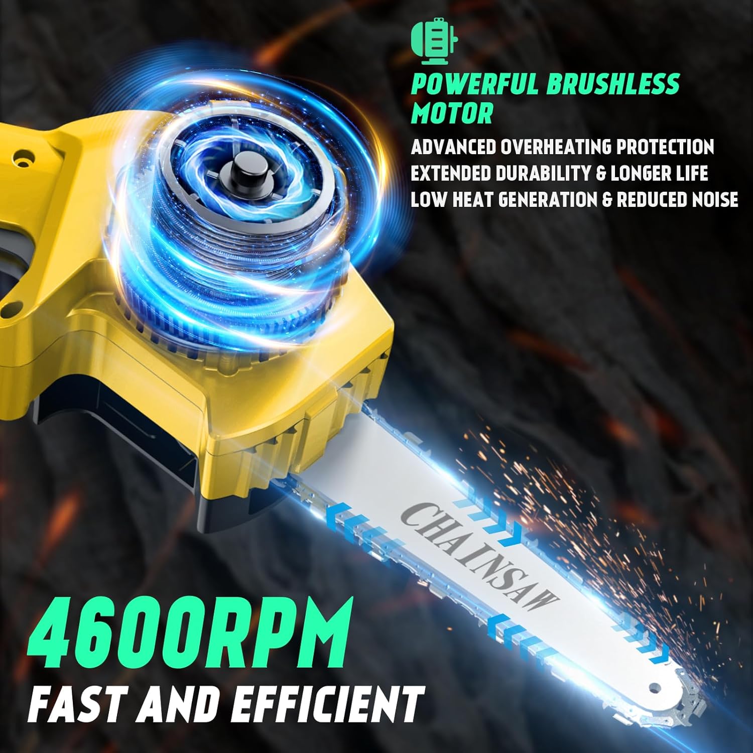 Pole Chiainsaw 8inch with Replacement 8 inch Chain