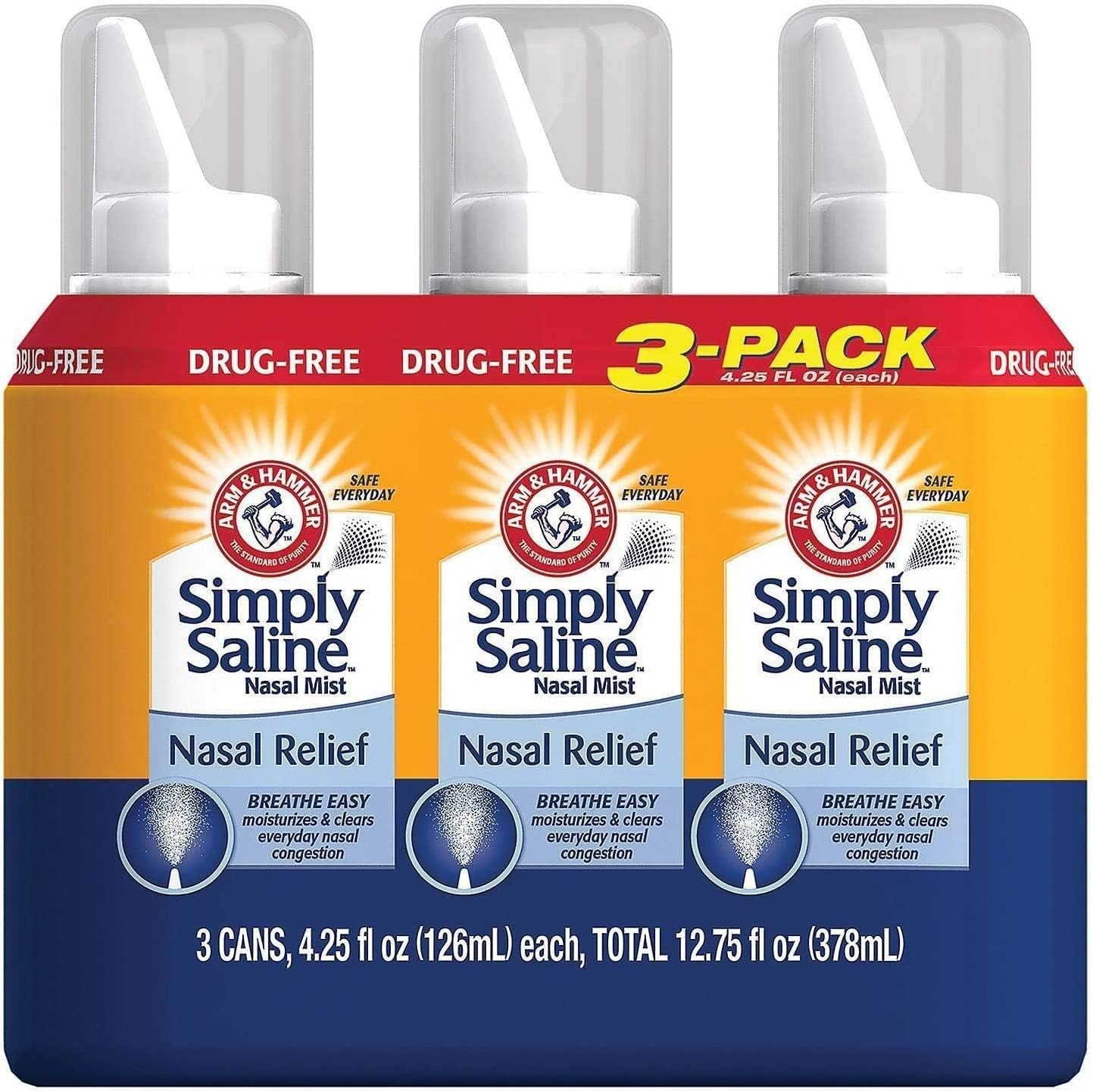 Arm & Hammer Simply Saline Adult Nasal Mist, Original, Pack