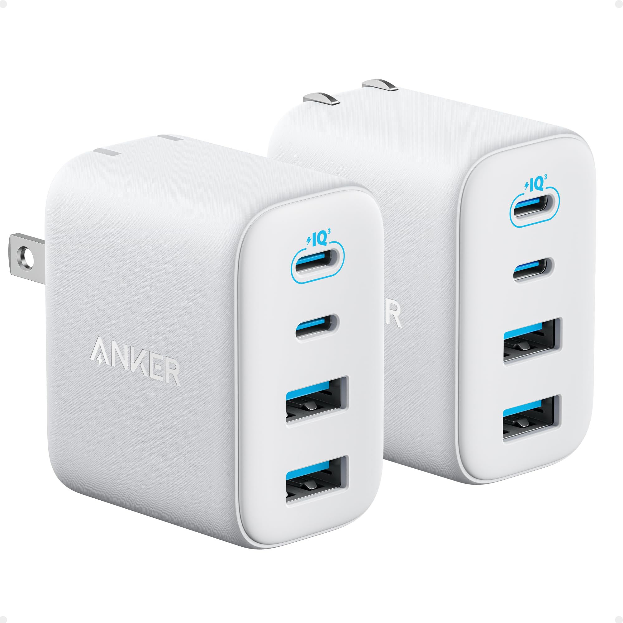 Amazon.com: Anker Zolo USB C Charger Block, 2-Pack 4-Port Wall