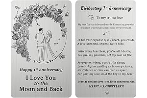 1st Anniversary Engraved Wallet Card, A Perfect 1-Year Anniversary Gift for Him