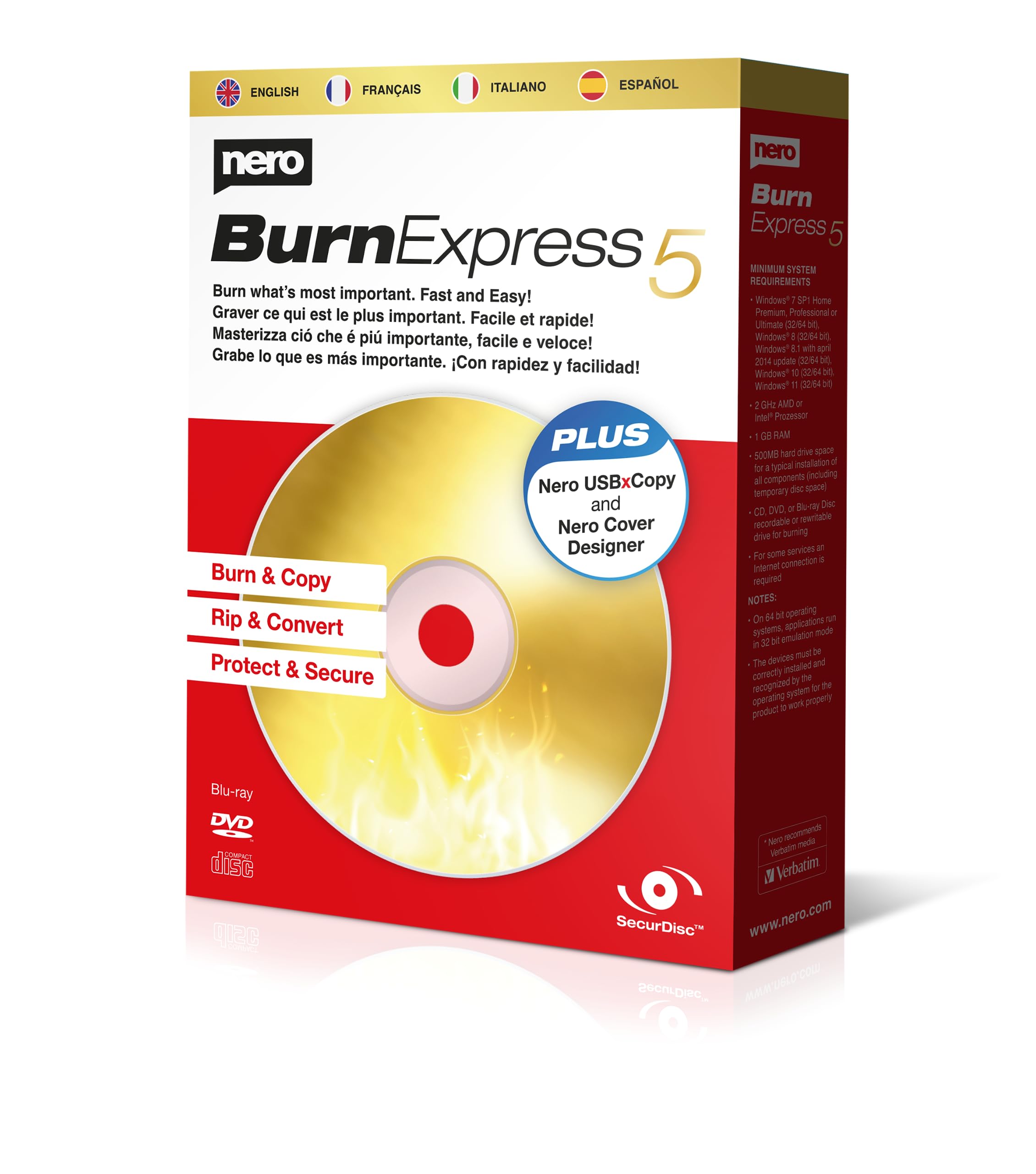 Nero Burn Express 5 - Brennen | Kopieren | Rippen | Konvertieren | Sichern | Schützen