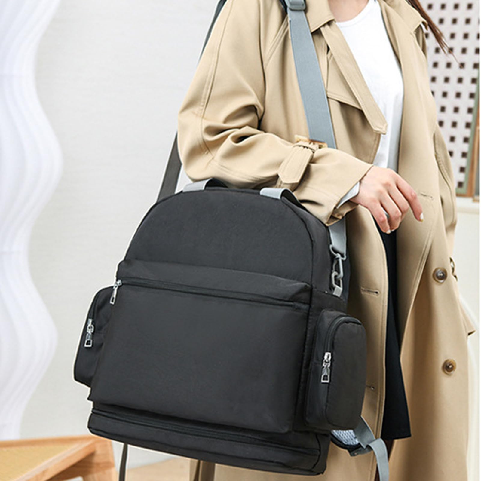 Mochila de bolsos elegantes, diseños fáciles de usar, mochila organizada para pañales, fácil para una fácil organización y comodidad, pañal de gran capacidad