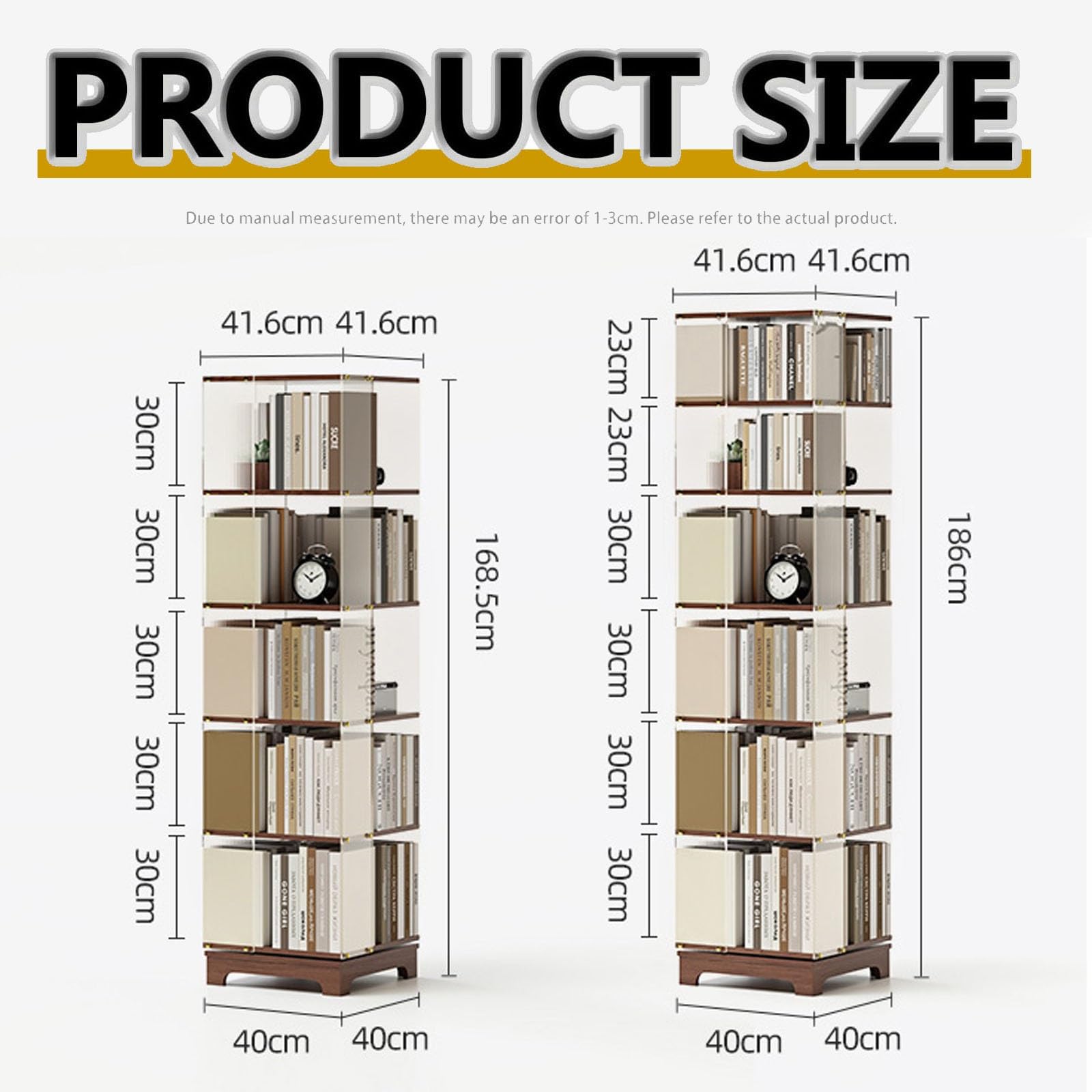 Amazon｜回転式本棚 5段 6段 飾り棚 絵本棚 360°回転本棚 コミック収納