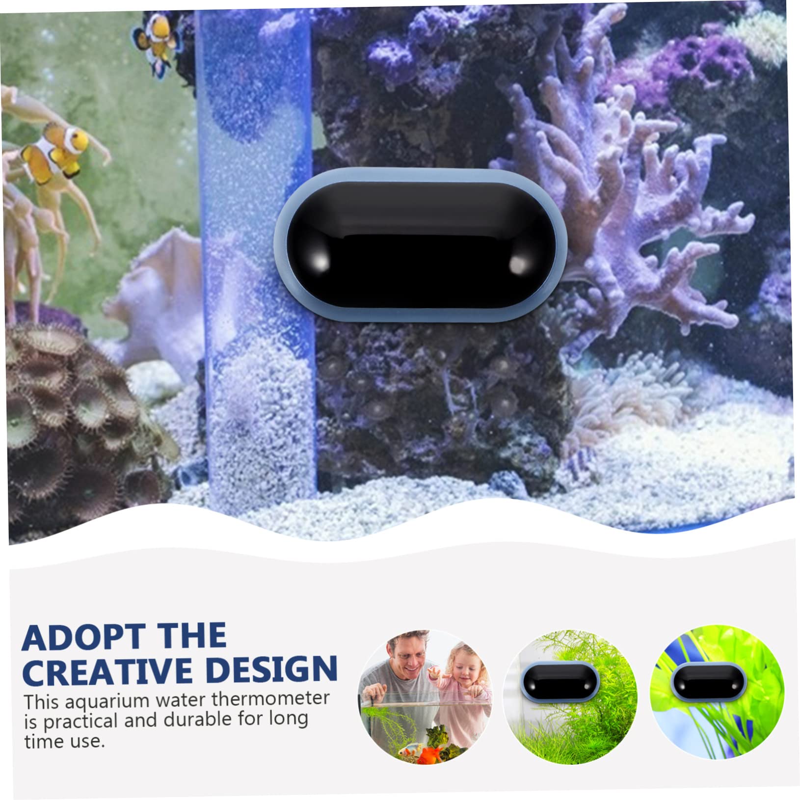 BESPORTBLE 4stücke Digitaler Aquarium Thermometer Wasserthermometer Mit Großer -anzeige Für Präzise Temperaturmessung Im Fischbecken Terrarium Und Pool Und Einfach Zu Bedienen