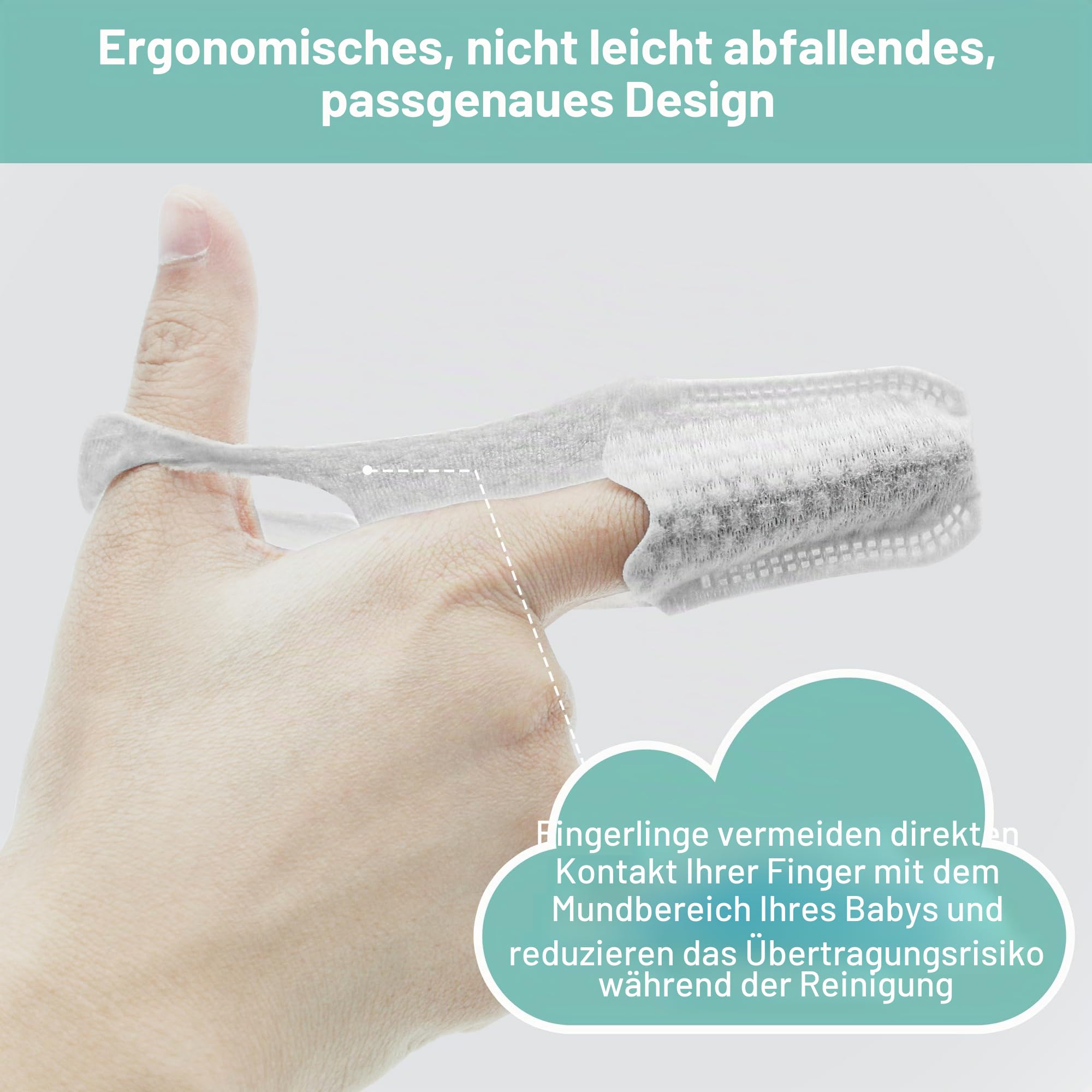 35 Stück Fingermanschette Baby Oral Cleaner, Neugeborene Zahnbürste Bürste die Zähne mit den Fingern für 0-36 Monate Toddler Mundpflege des Babys