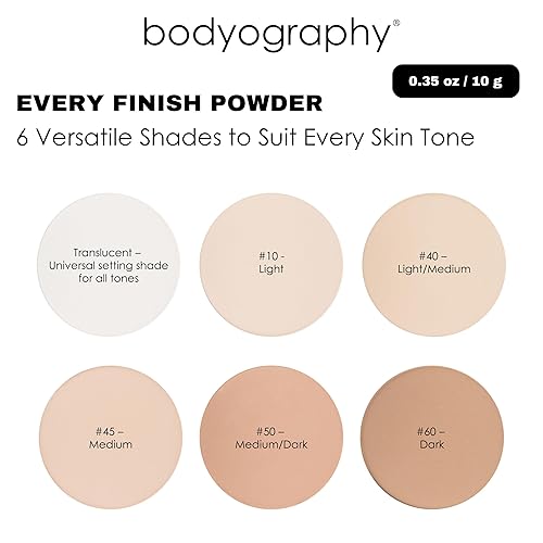 Miniatura 2 de Bodyography Polvo facial antienvejecimiento (mediano) maquillaje en polvo mate sin aceite con vitamina E, C y antioxidantes  Sin gluten, sin