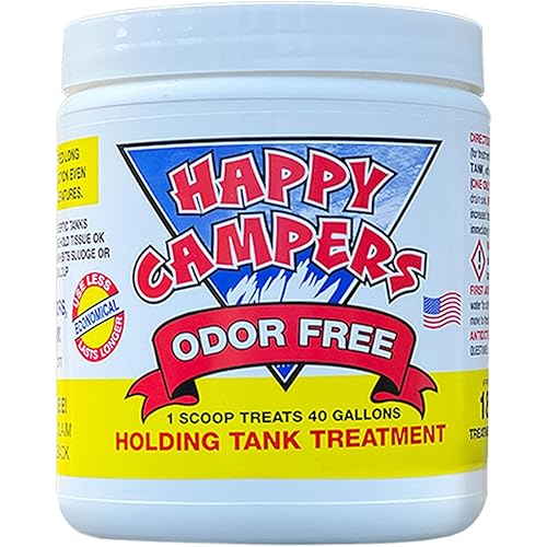 Happy Campers RV Toilet Treatment 18 - Extra Strength Odor Eliminator for Black and Gray Holding Tanks