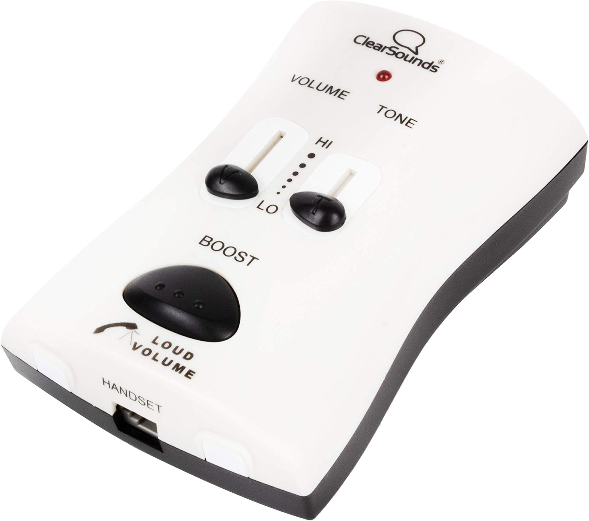 WIL95 UltraClear Portable Telephone Amplifier for Corded Digital and VoIP Phones with Up to 40dB Amplification, AC Powered (White)