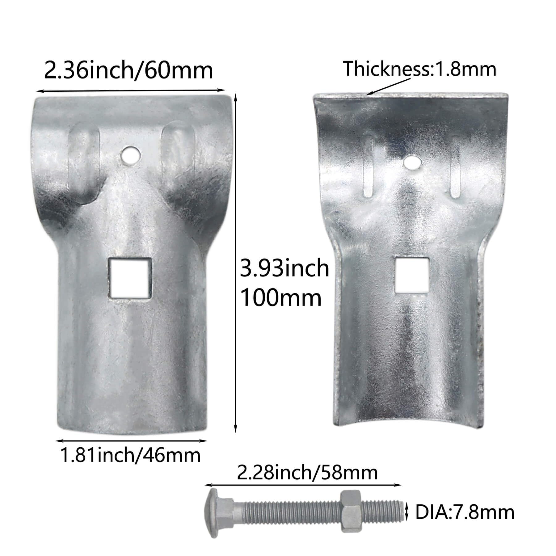 Abrazadera En T De Riel Extreo De 1-58″ X 1-58″, Abrazadera De Riel De