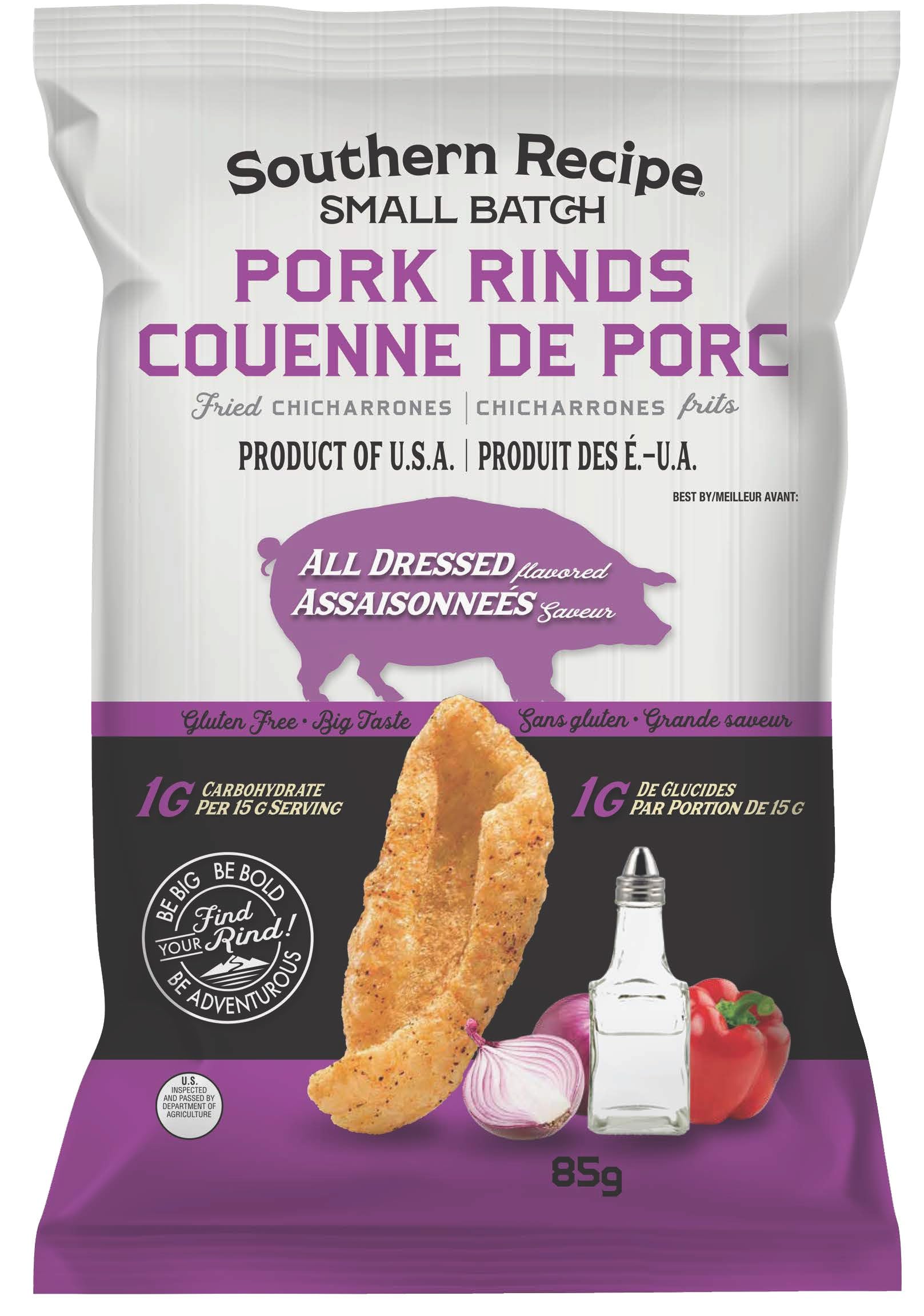 Southern Recipe Small Batch Pork Rinds, All Dressed - Keto Friendly ...