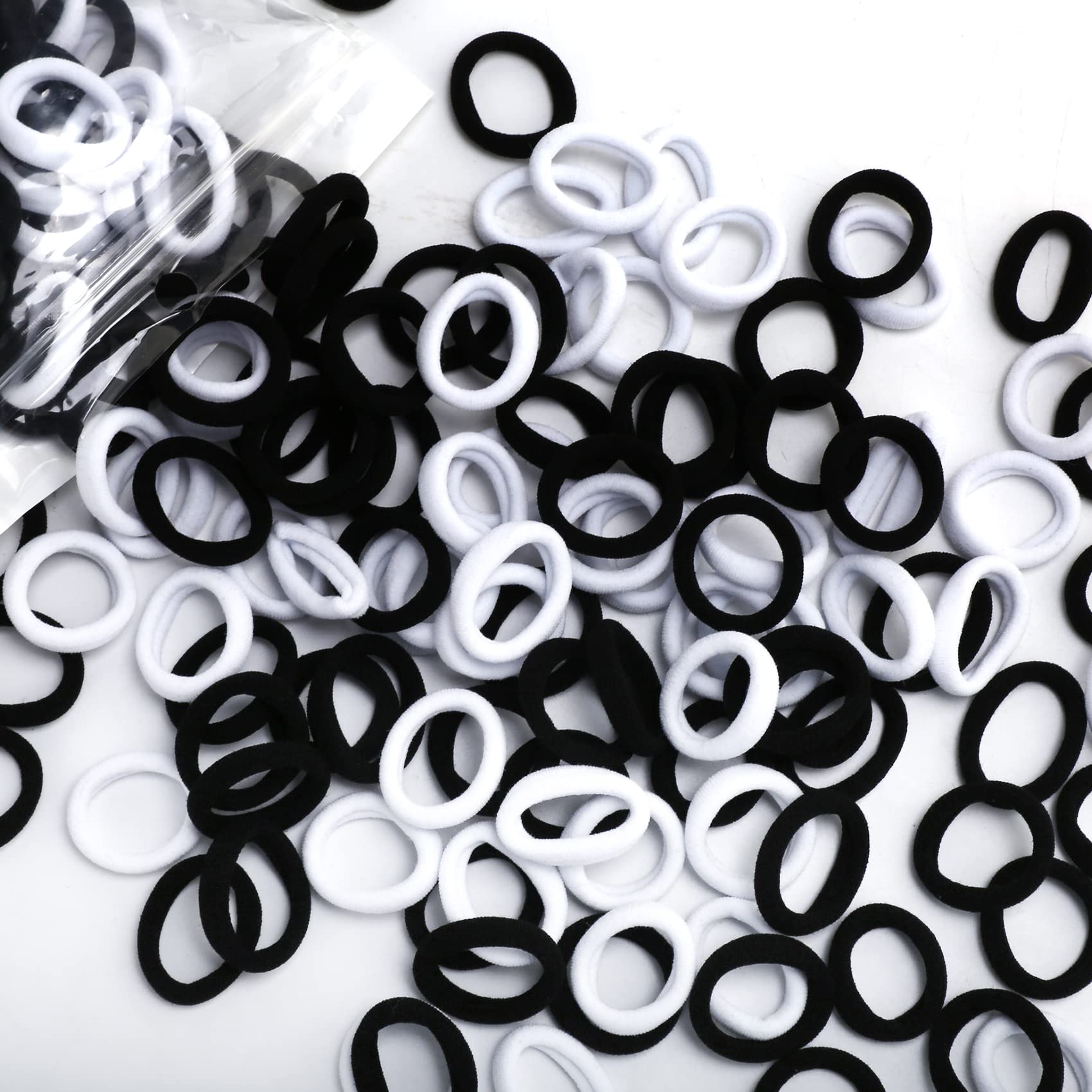 BAOLI 200PCS Cotton Toddler Hair Ties for Girls and Kids, Seamles...