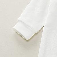 Vista 5 de Okbebe Disfraz de Halloween para bebé, unisex, dibujos animados, animales, Acción de Gracias, Navidad, mameluco para niños y niñas Blanco