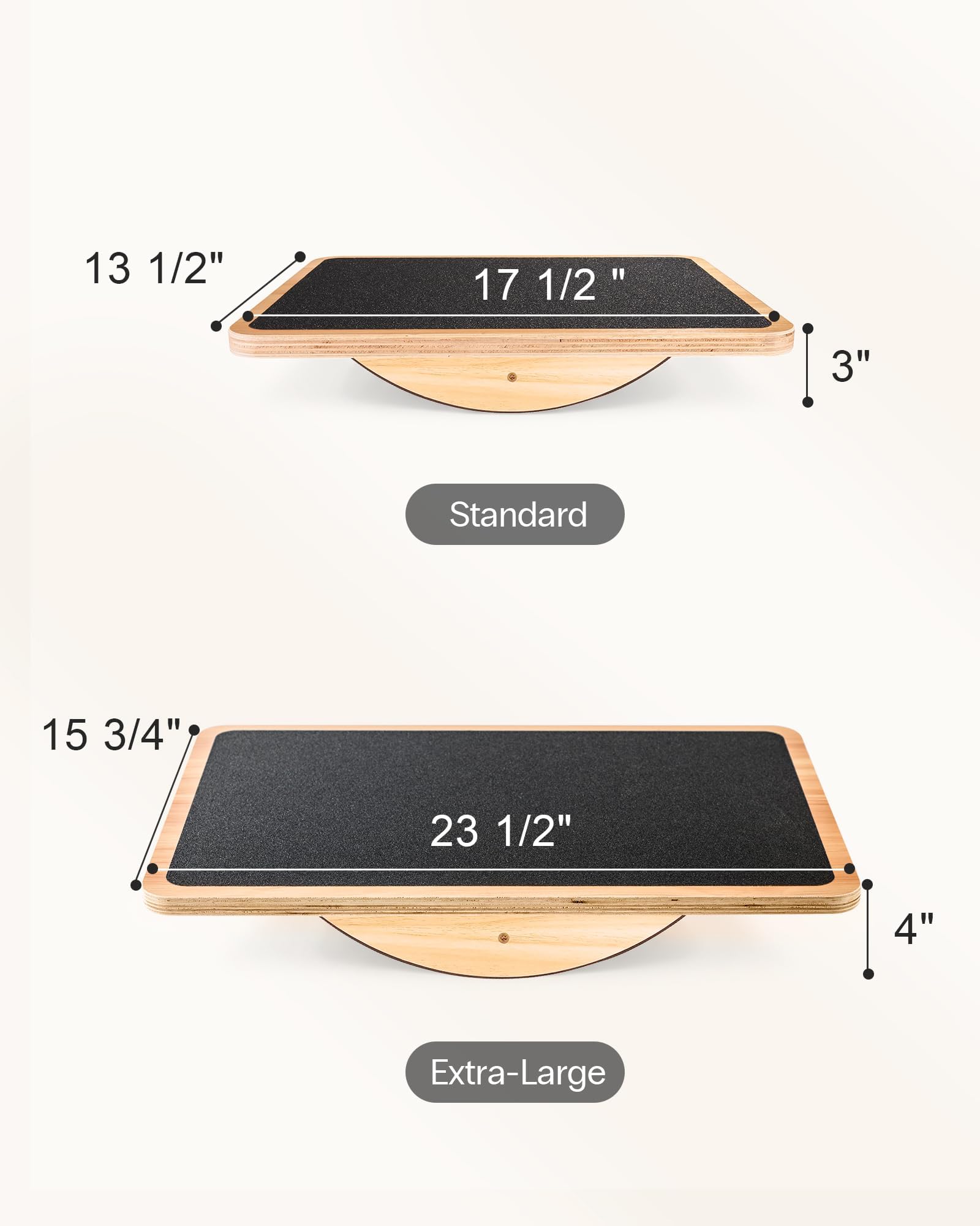 StrongTek Wooden Balance Board Basic Rocker or Advanced 360 Wobble | Beginner-to-Advanced Options Non-Slip Surface Ankle Rehab Physical Therapy Core Stability and Balance Training product thumbnail 6