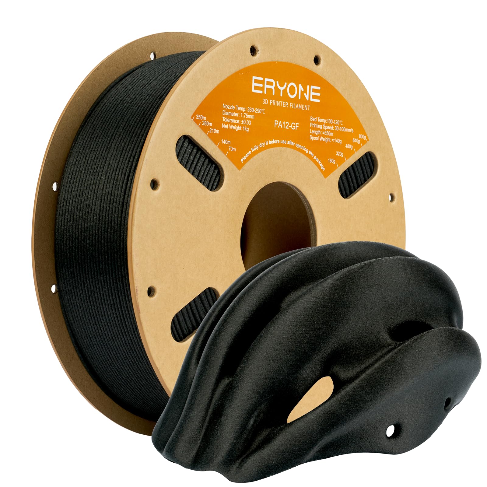 ERYONE Carbon Fiber Filament 1.75mm +/- 0.03mm, 3D Printing Filament, Fit Most FDM Printer
