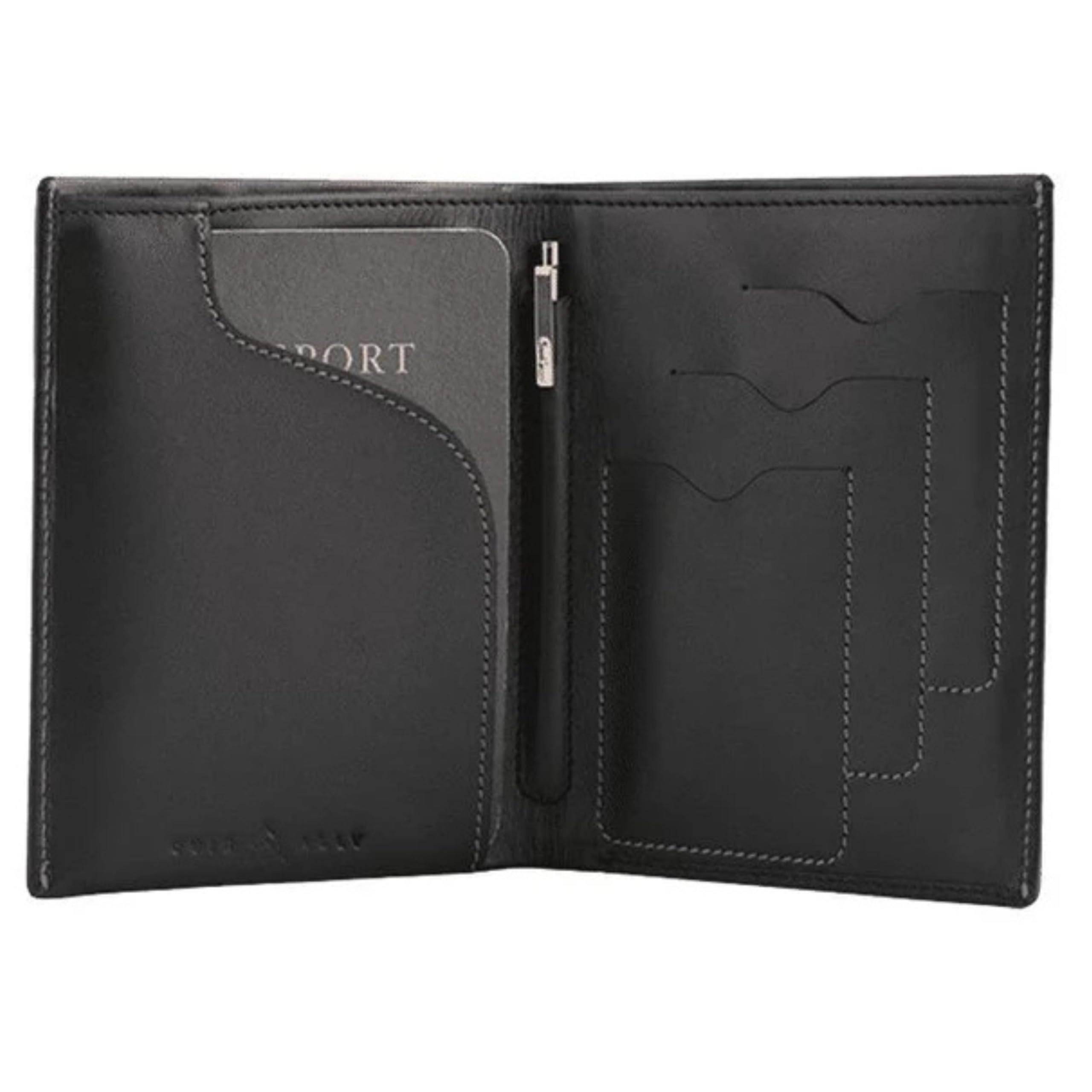 cuir ally Voyager Smart Wallet (Black) Works with Apple Find My App Anti-Theft Passport Wallet with Bluetooth Tracking (iOS Only)-picture-48