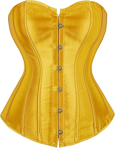 Zhitunemi - Conjunto de lencería sensual para mujer, corsé de satén negro moldeador de cintura