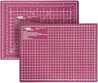Base de Corte A4 30x22 cm Mesa de Apoio Placa para Corte Costura Patchwork Artesanato (Rosa)