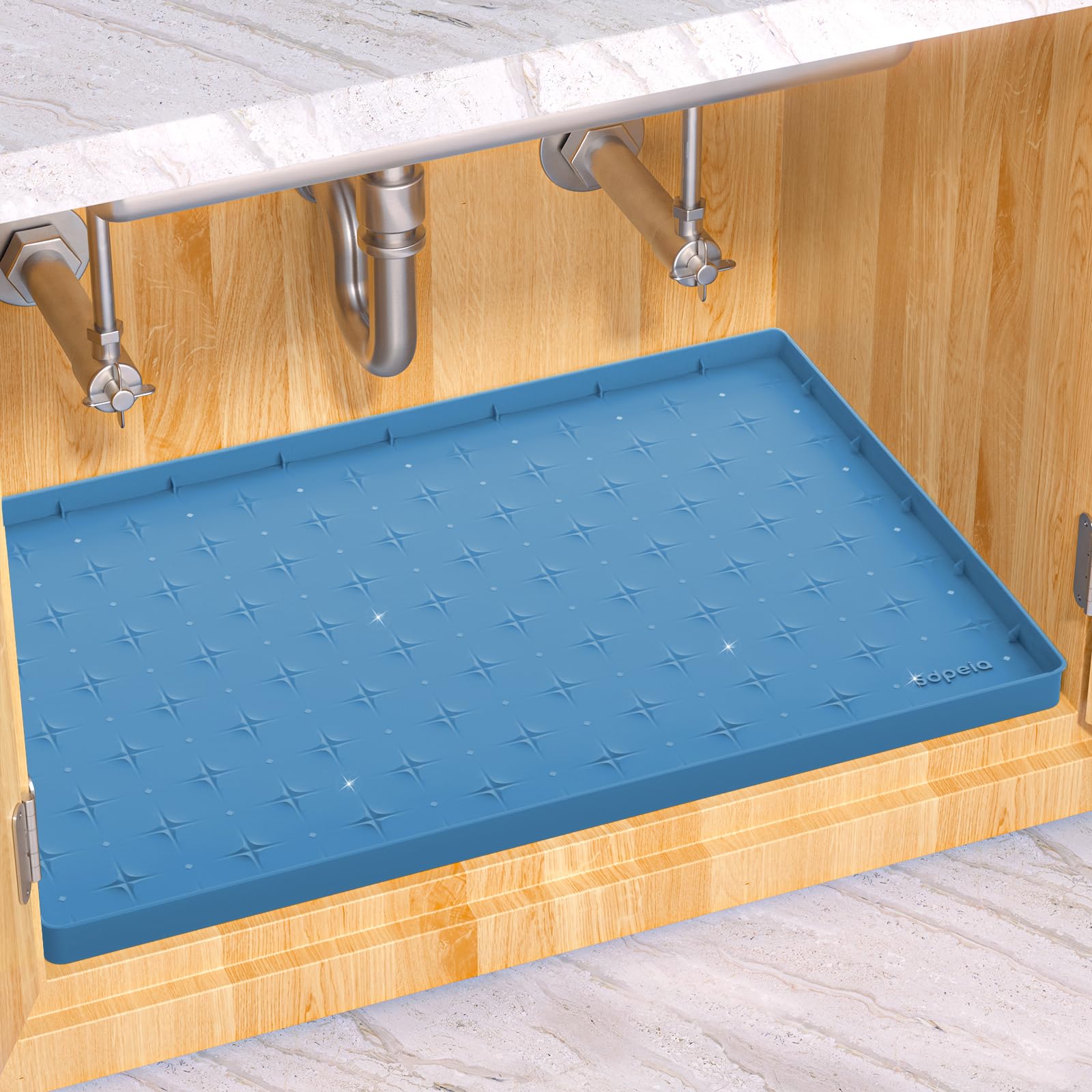 Tapis de cuisine imperméable contre fuites évier silicone