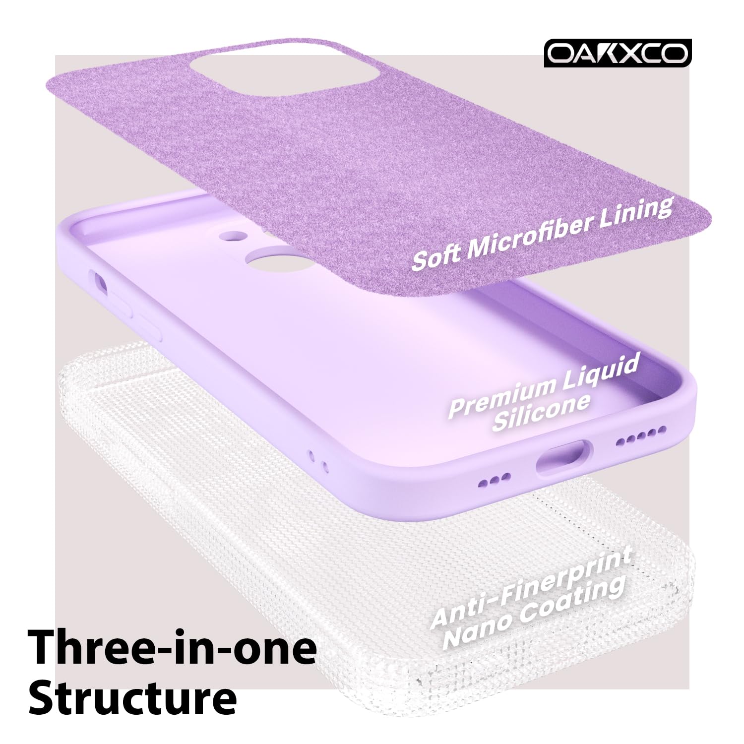 oakxco for iPhone 16 Pro Max Case Liquid Silicone, Soft Rubber Gel Elegant Aesthetic Basic Simple Cover, Cute Thin Slim TPU Matte Solid Color Plain Smooth Case for Women Girl, Light Pink — view 1235
