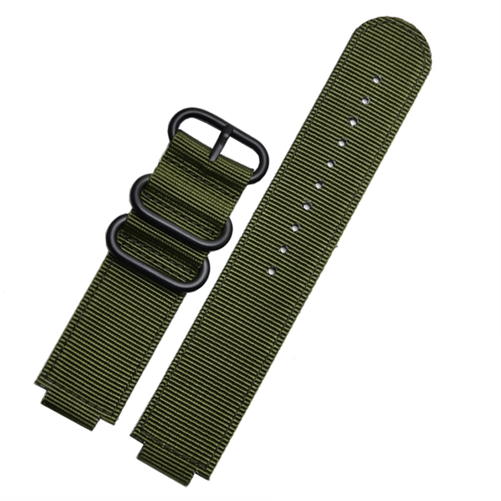 Bracelet nylon 24x16mm montre Timex T2N721 T2N720 739 TW2T3600 vert