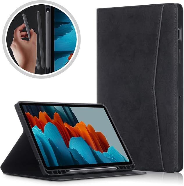 TOPCASE Cover for Samsung Galaxy Tab S8/S7 11 Inch Tablet(SM-X700/X706/T870/T875),for Samsung Tab S8 5G Case,Black